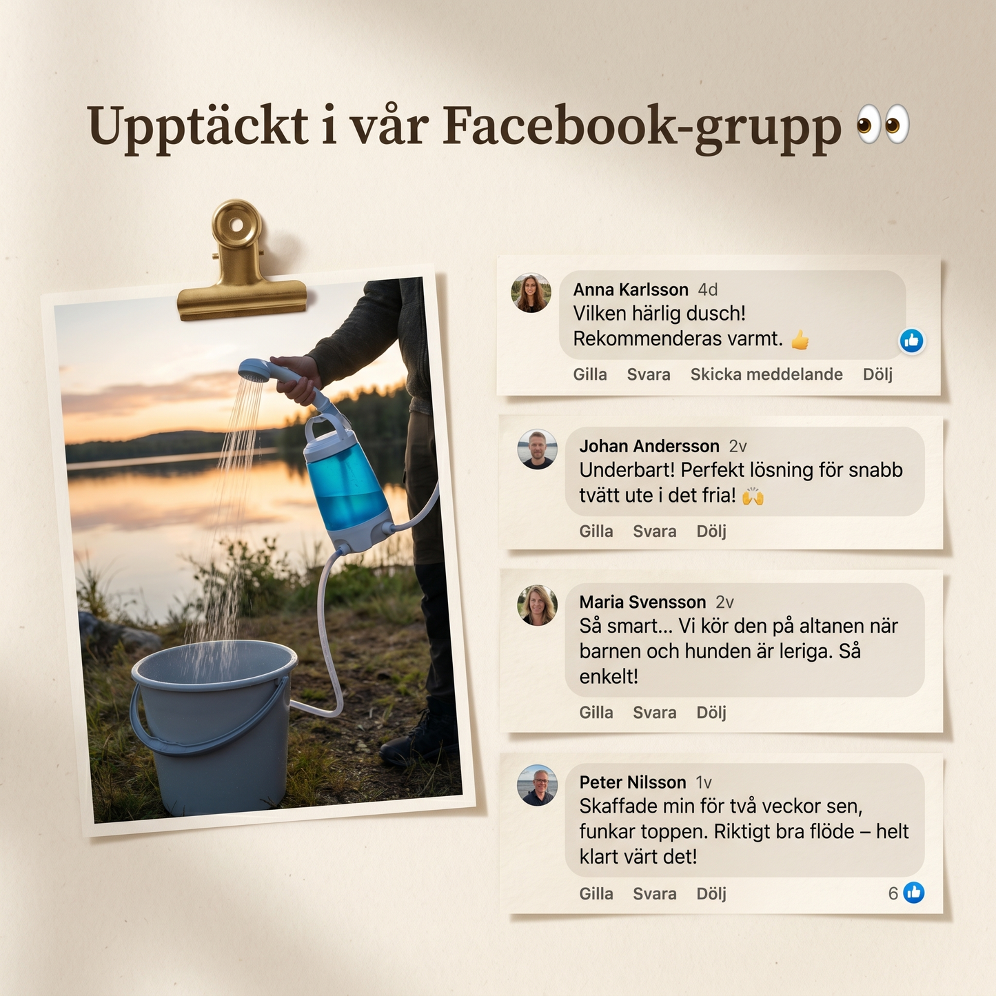 Portabel Vattenpump – Komplett Kit med Slang & Munstycke